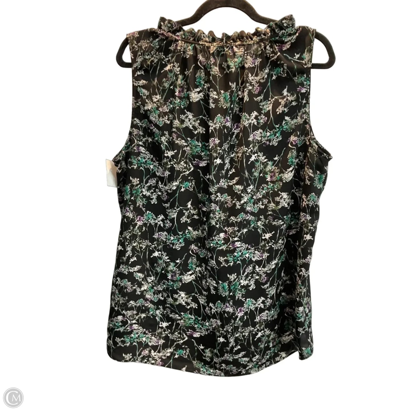 Top Short Sleeve By Simply Vera In Floral Print, Size: L