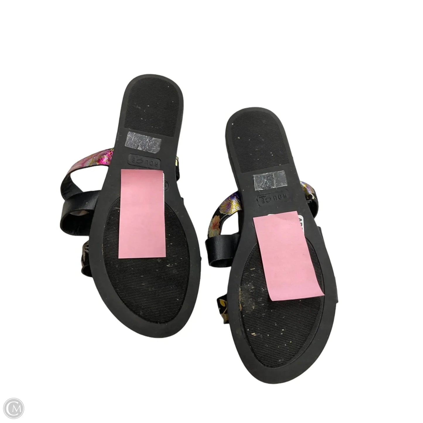 Sandals Flats By Rouge In Black, Size: 6