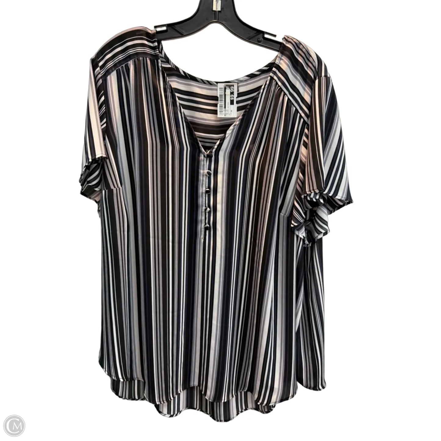 Top Short Sleeve By Torrid In Striped Pattern, Size: 3x