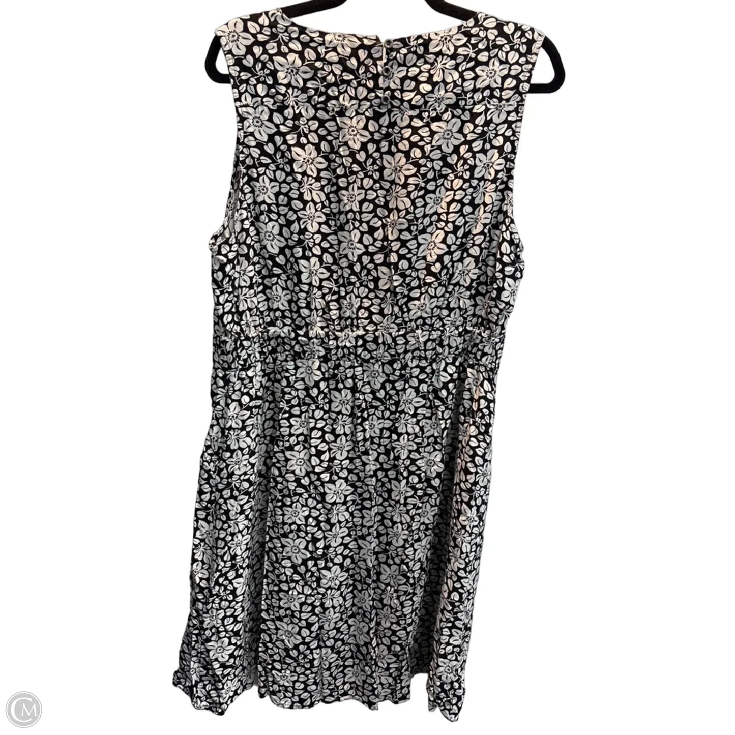 Dress Casual Midi By Christopher And Banks In Black & White, Size: L