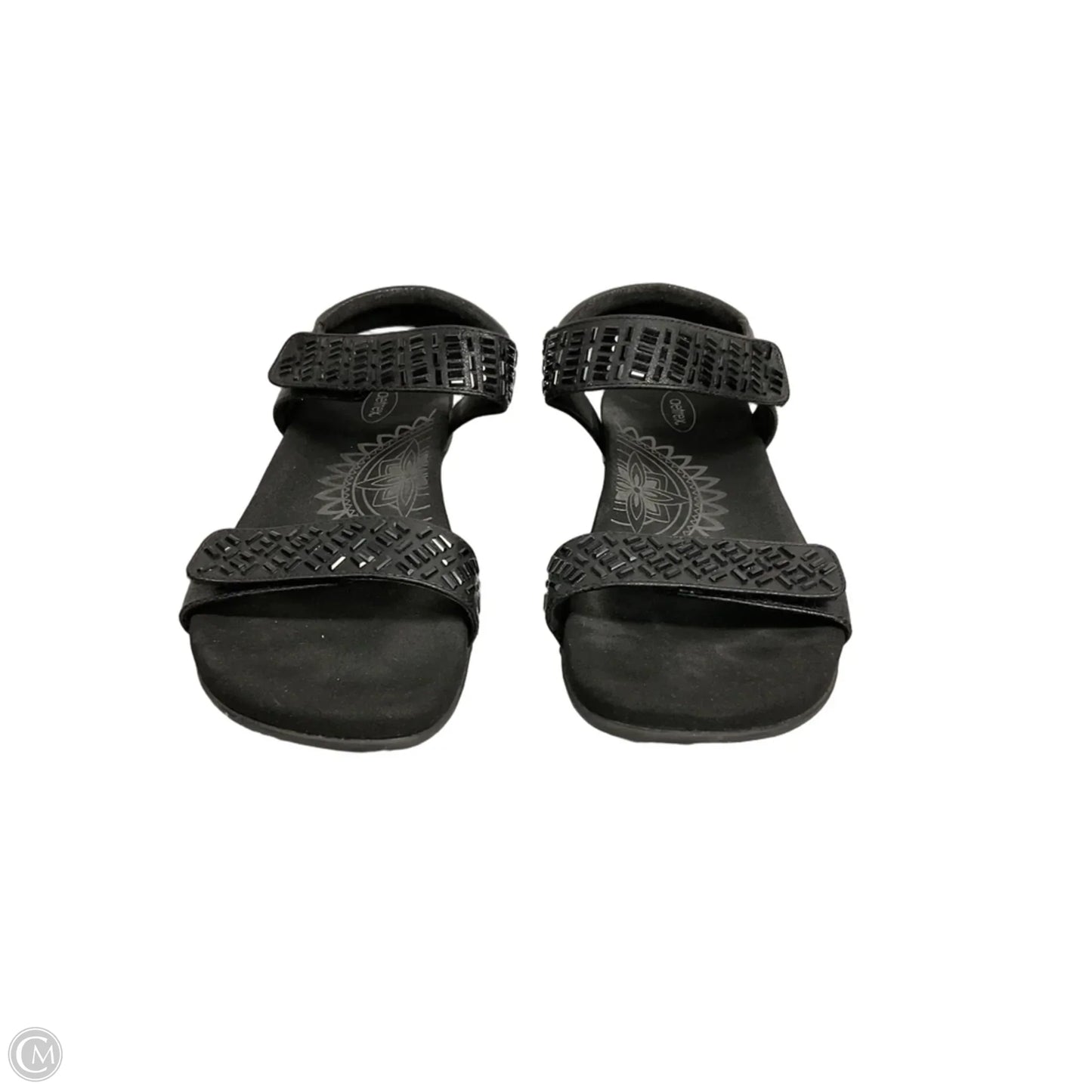 Sandals Flats By Aetrex In Black, Size: 10.5