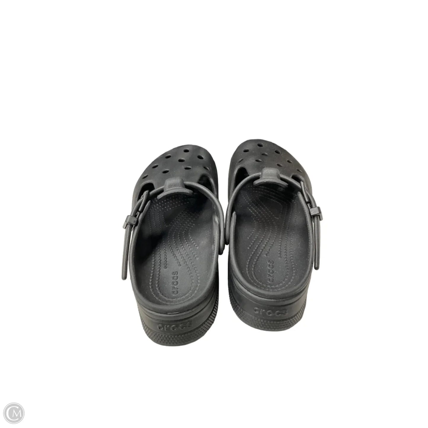 Shoes Flats By Crocs In Black, Size: 6
