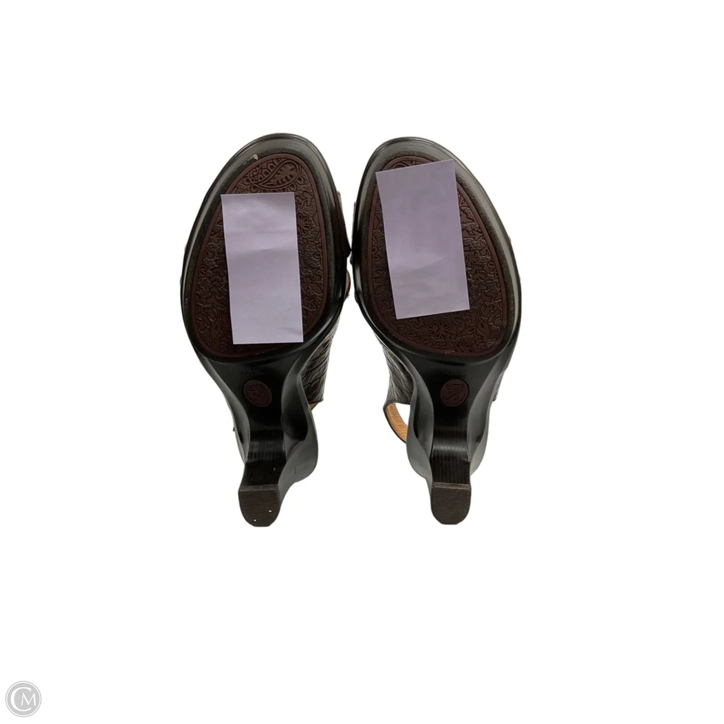 Sandals Heels Block By Sofft In Brown, Size: 9.5