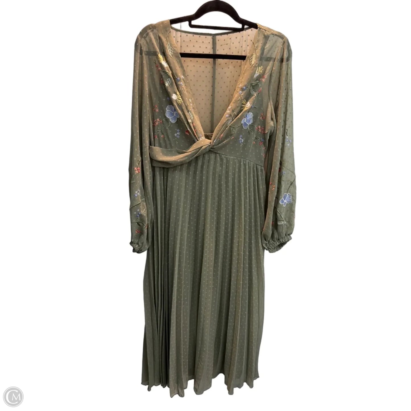 Dress Party Long By Asos In Green, Size: M