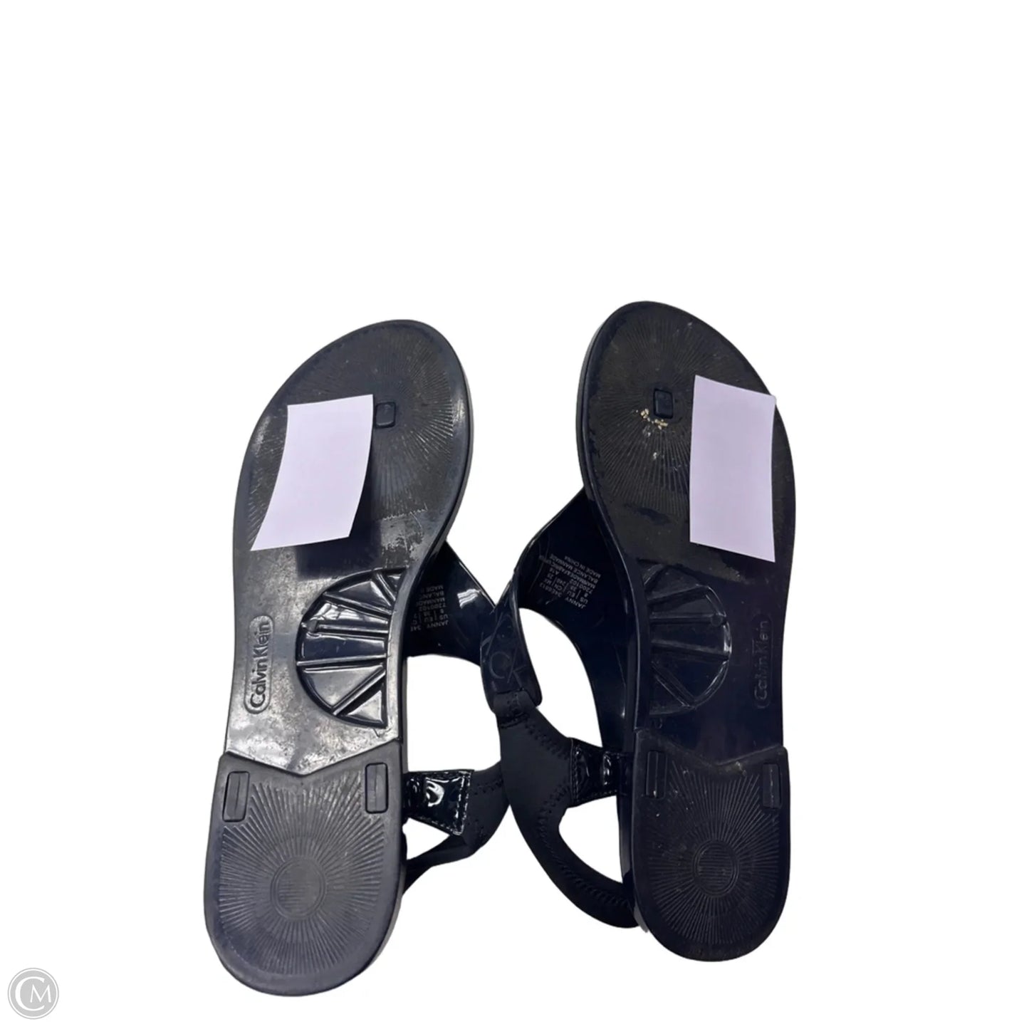 Sandals Flats By Calvin Klein In Navy, Size: 8
