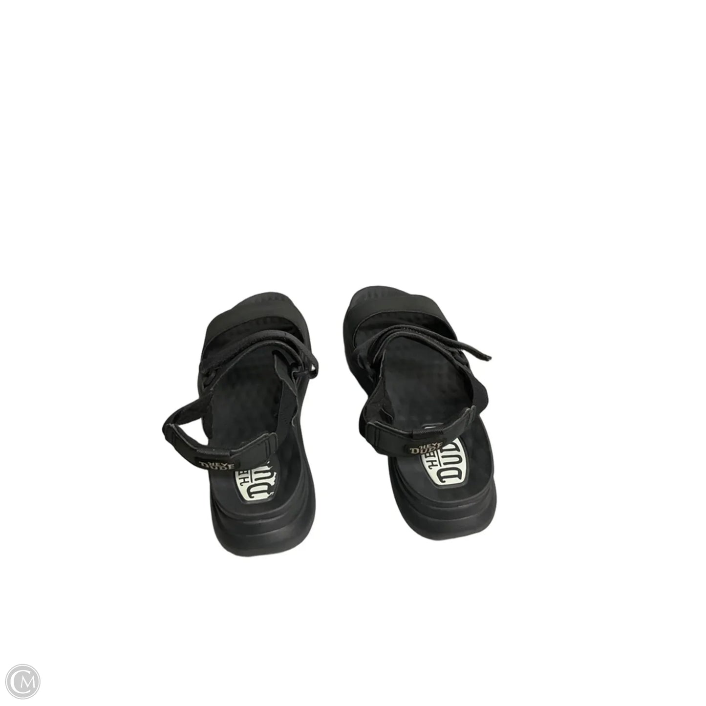 Sandals Flats By Hey Dude In Black, Size: 10