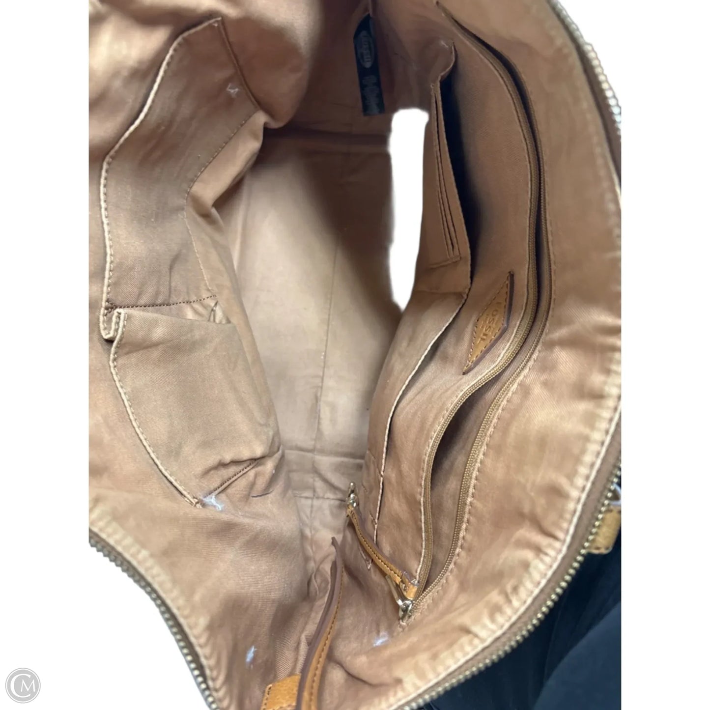Tote Leather By Fossil, Size: Medium