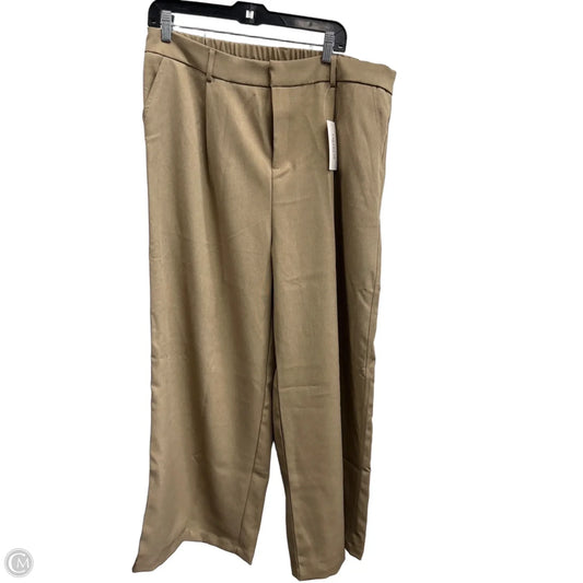 Pants Wide Leg By Clothes Mentor In Tan, Size: 20