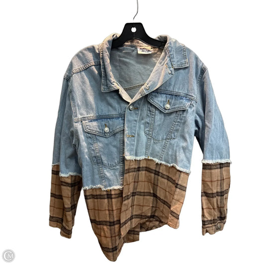 Jacket Denim By Princess Polly In Blue, Size: S