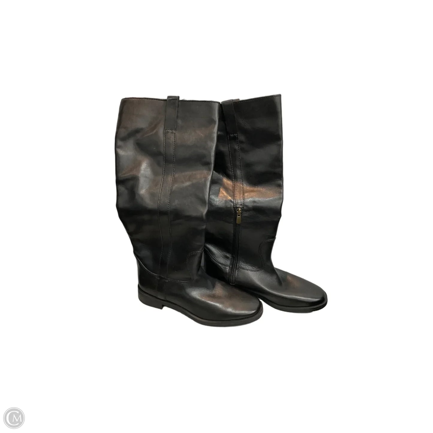 Boots Knee Heels By Clothes Mentor In Black, Size: 7