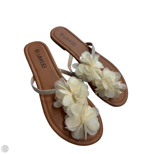 Sandals Flip Flops By Cmf In Tan, Size: 11