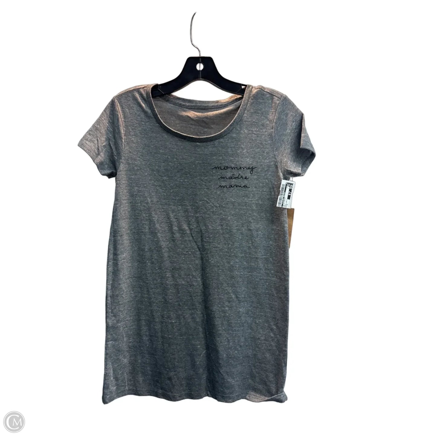 Top Short Sleeve Basic By Clothes Mentor In Grey, Size: M