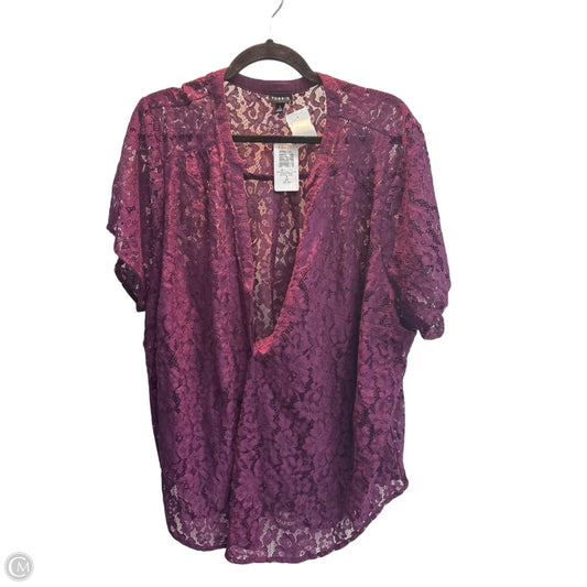Top Short Sleeve By Torrid In Purple, Size: 3x