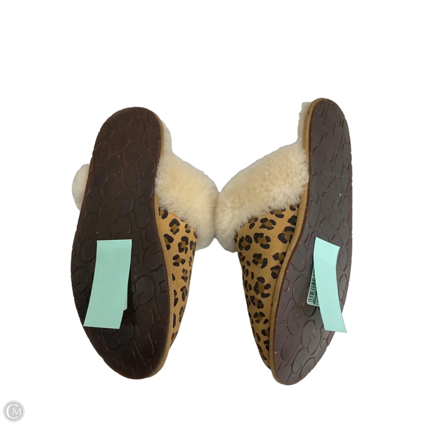 Slippers Designer By Ugg In Animal Print, Size: 7