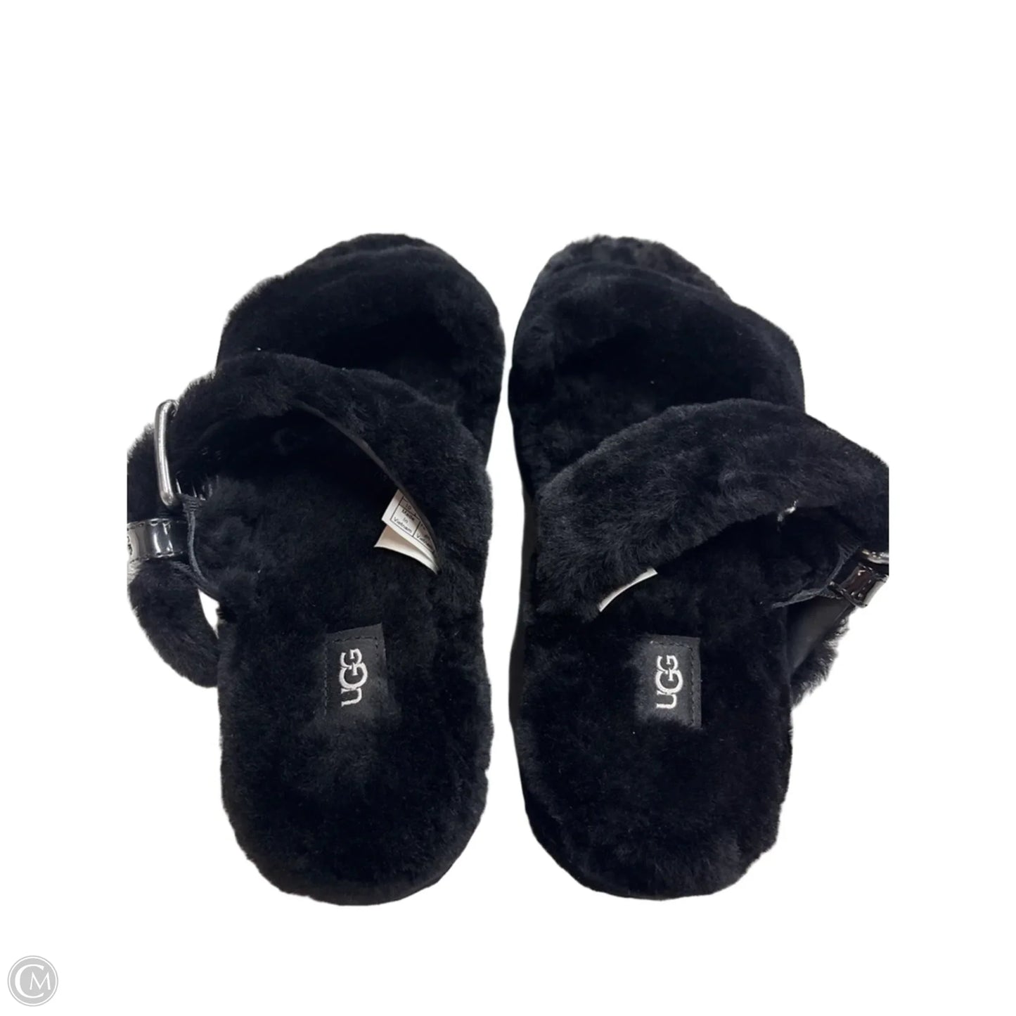 Slippers Designer By Ugg In Black, Size: 10