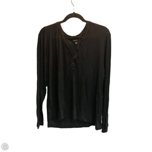 Top Long Sleeve Basic By Banana Republic In Black, Size: Xl