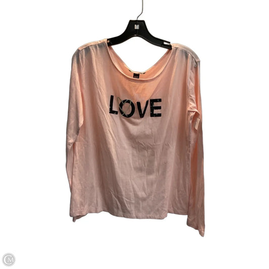 Top Long Sleeve By Victorias Secret In Pink, Size: M