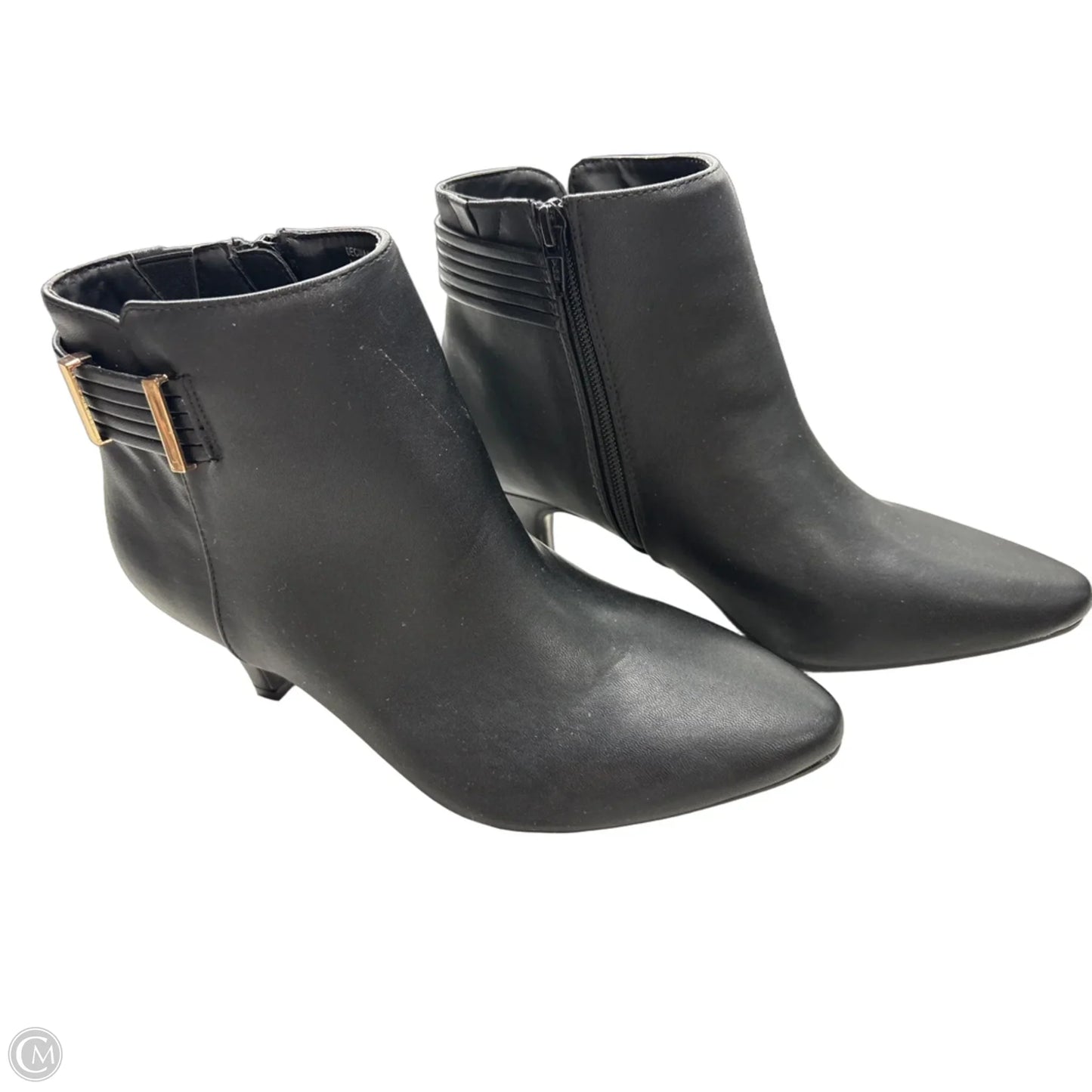 Boots Ankle Heels By Comfortview In Black, Size: 8