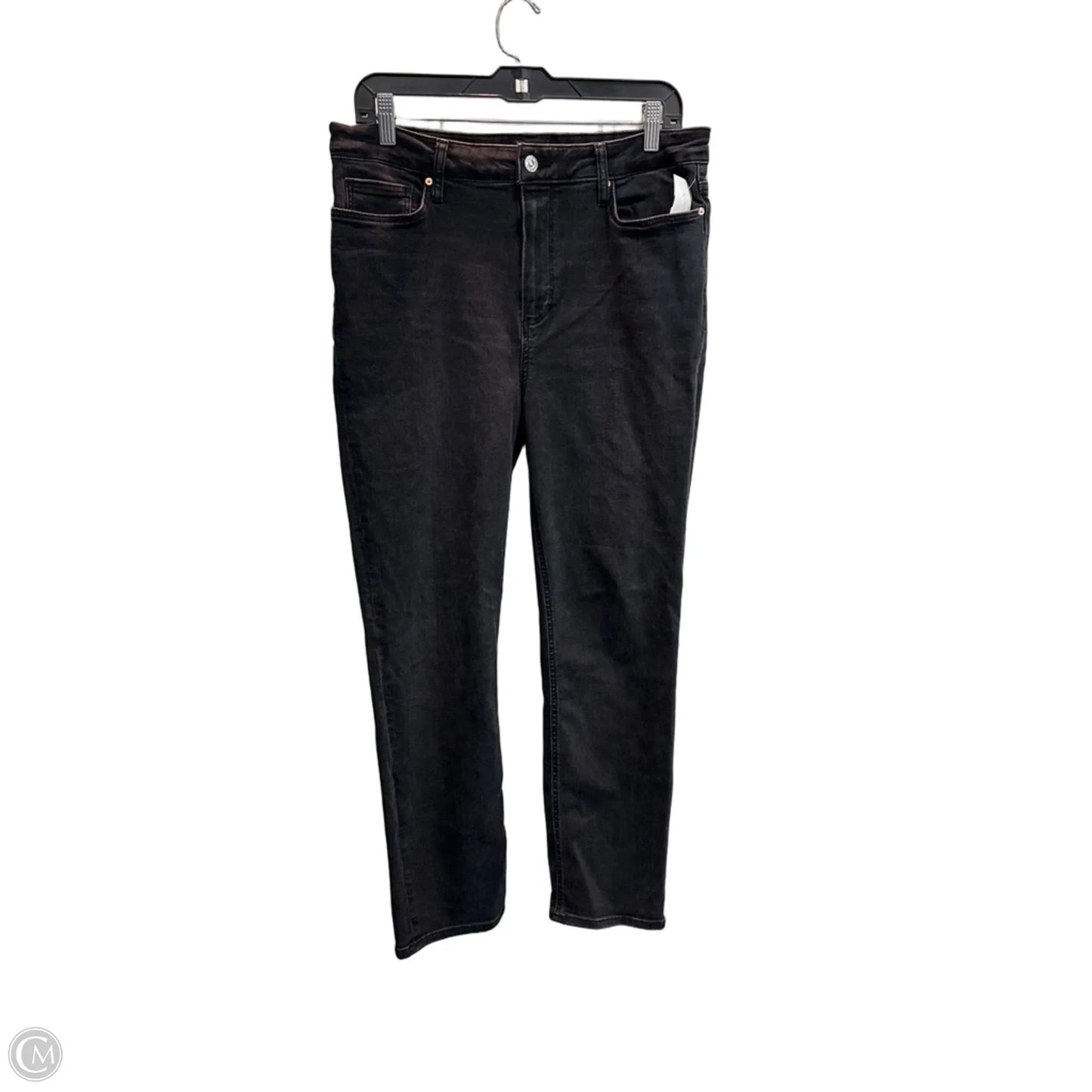 Jeans Straight By Paige In Black, Size: 12