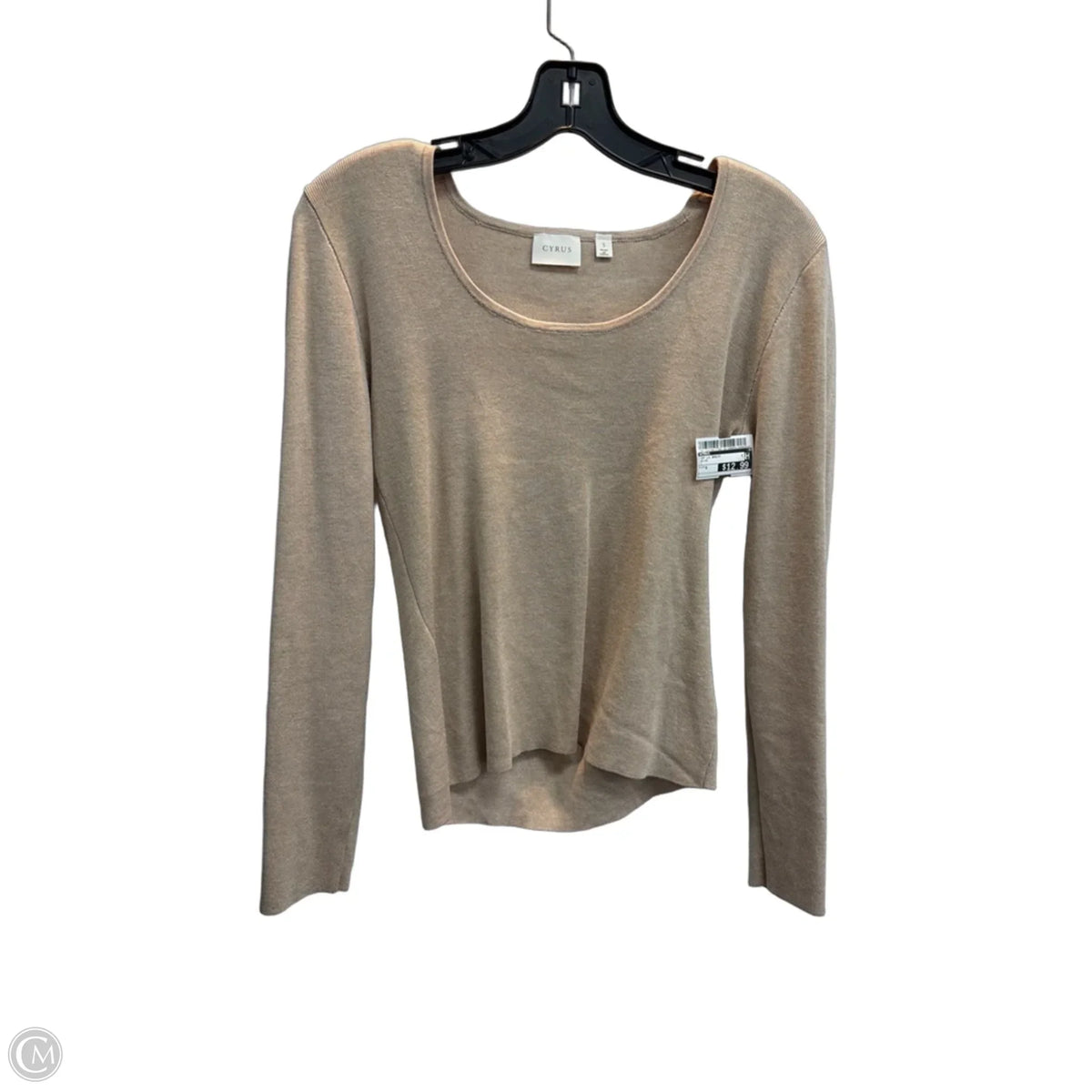 Top Long Sleeve Basic By Cyrus In Beige, Size: S