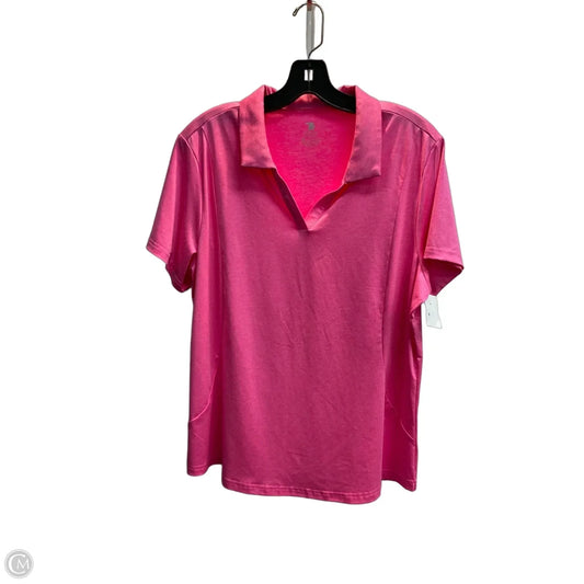 Athletic Top Short Sleeve By Clothes Mentor In Pink, Size: L