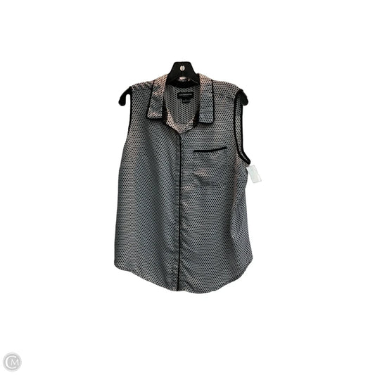 Top Sleeveless By Liz Claiborne In Geometric Pattern, Size: L