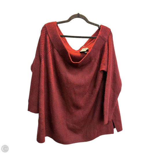 Sweater By Lane Bryant In Red, Size: 3x