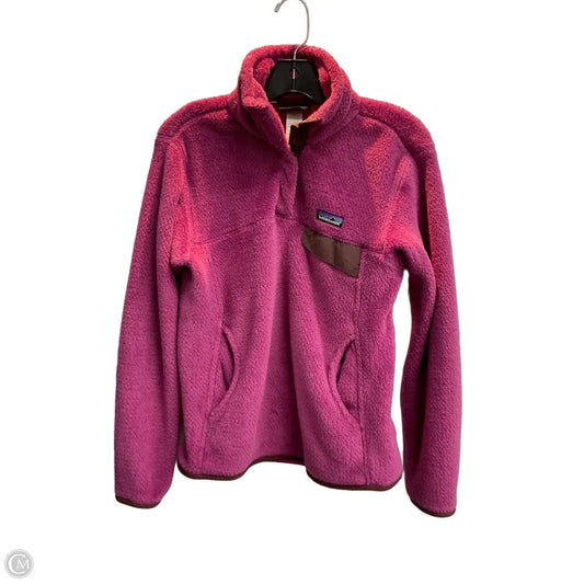 Jacket Fleece By Patagonia In Pink, Size: S