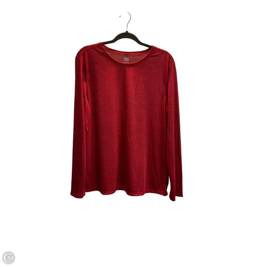 Athletic Top Long Sleeve Crewneck By Athletic Works In Red, Size: Xl