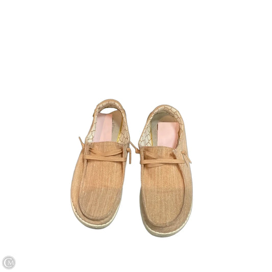 Shoes Flats By Hey Dude In Rose Gold, Size: 7