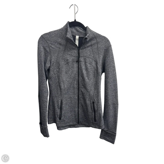 Athletic Jacket By Lululemon In Grey, Size: M