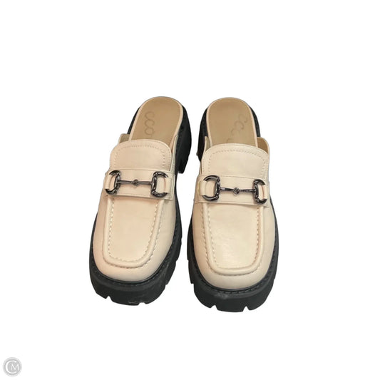 Shoes Heels Block By Ccocci In Cream, Size: 8
