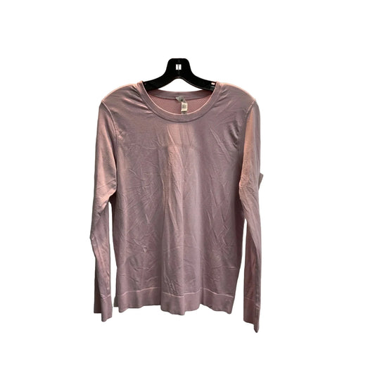 Athletic Top Long Sleeve Crewneck By Lululemon In Pink, Size: M