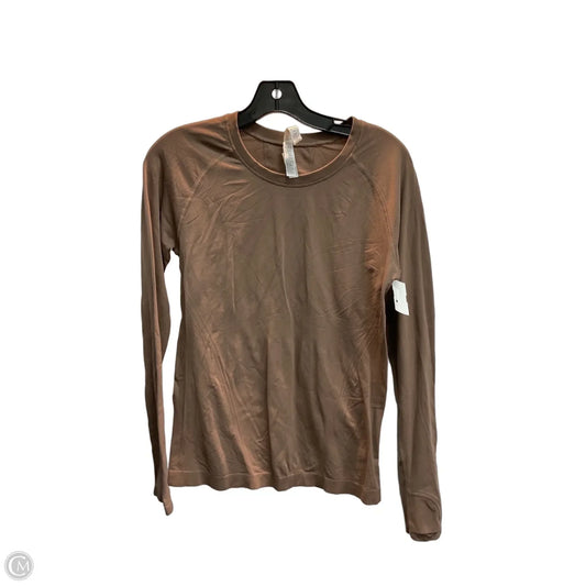 Athletic Top Long Sleeve Crewneck By Athleta In Brown, Size: M