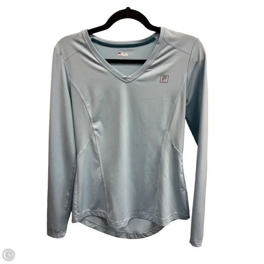 Athletic Top Long Sleeve Crewneck By Fila In Blue, Size: S