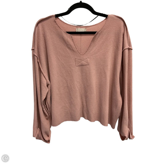 Top Long Sleeve By Altard State In Pink, Size: S