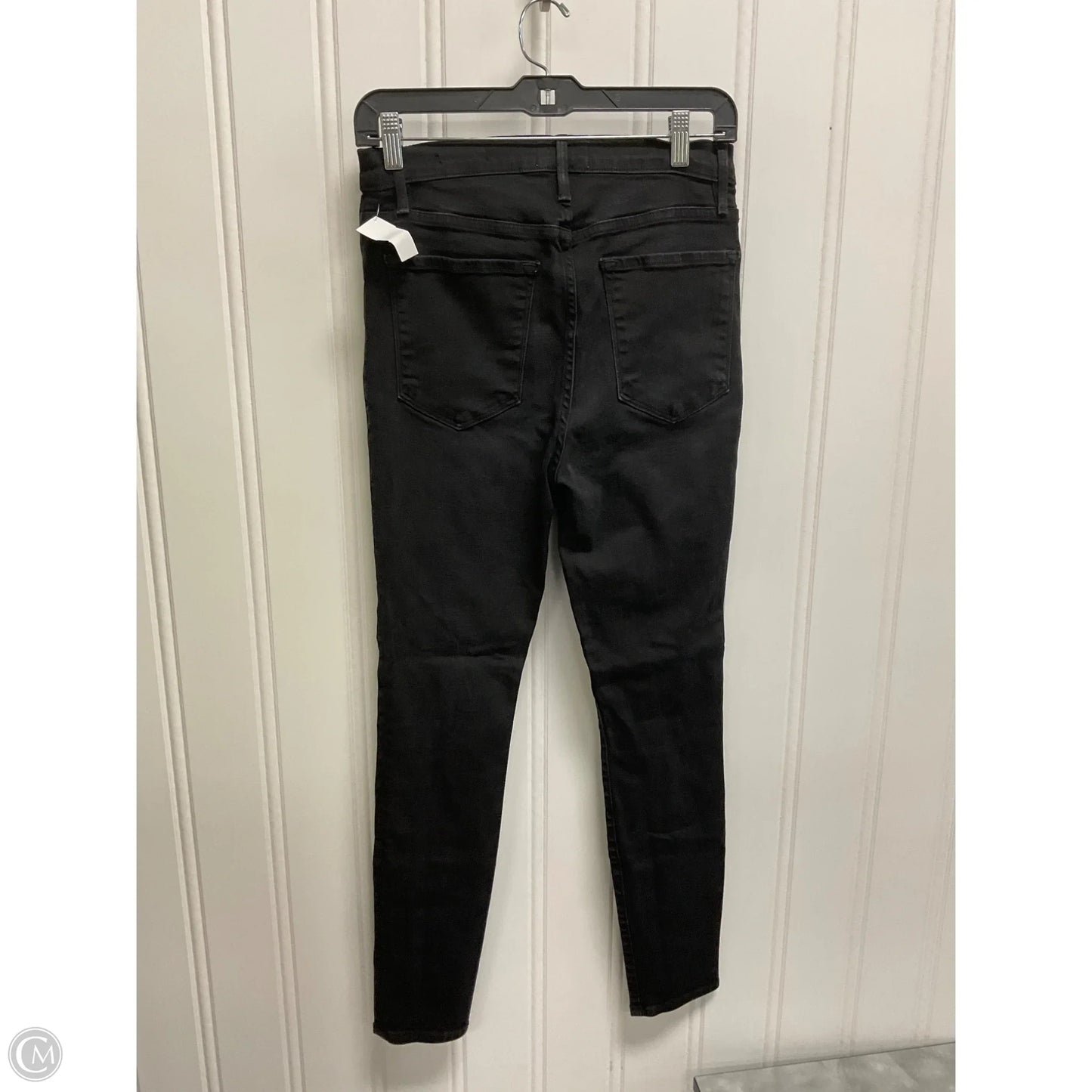 Jeans Skinny By Frame In Black Denim, Size: 10