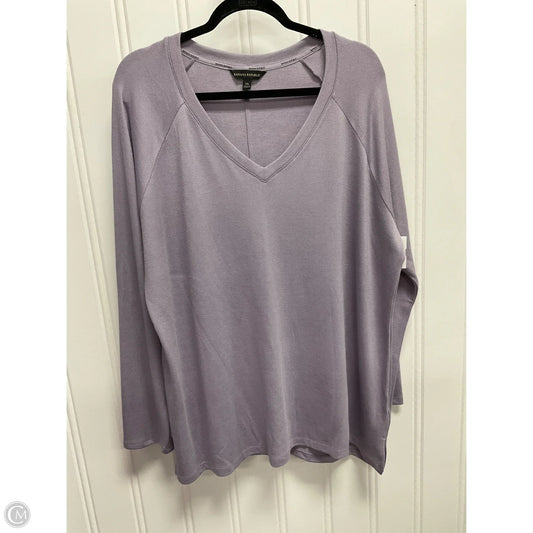 Top Long Sleeve By Banana Republic In Purple, Size: Xxl