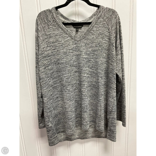Top Long Sleeve By Banana Republic In Grey, Size: Xl