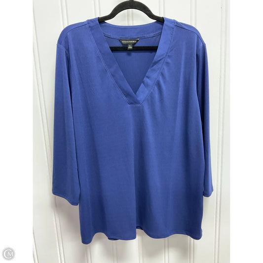 Top Long Sleeve By Banana Republic In Blue, Size: Xl