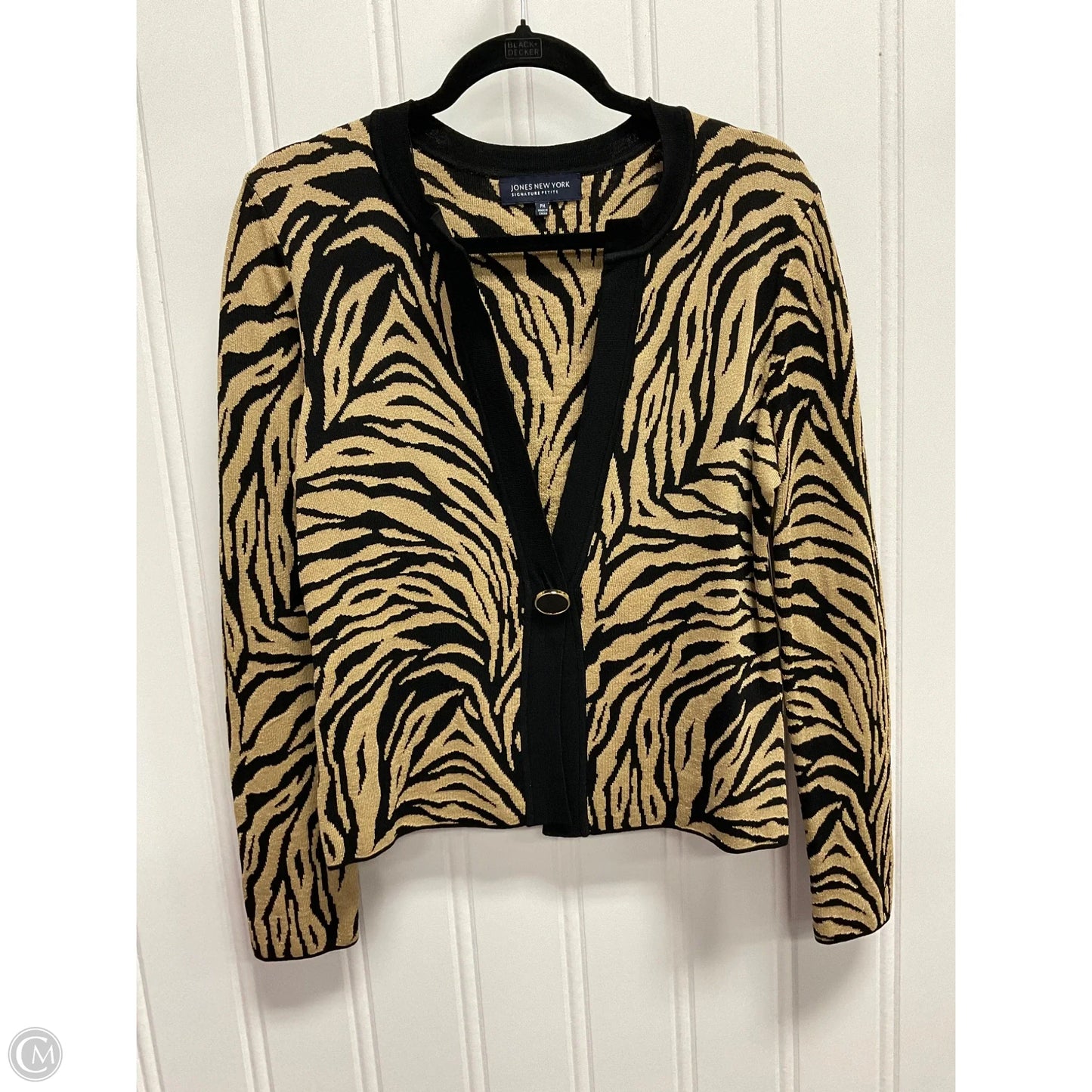 Cardigan By Jones New York In Black & Brown, Size: Mp