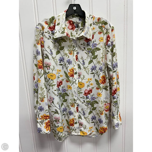 Top Long Sleeve By Joie In Floral Print, Size: L
