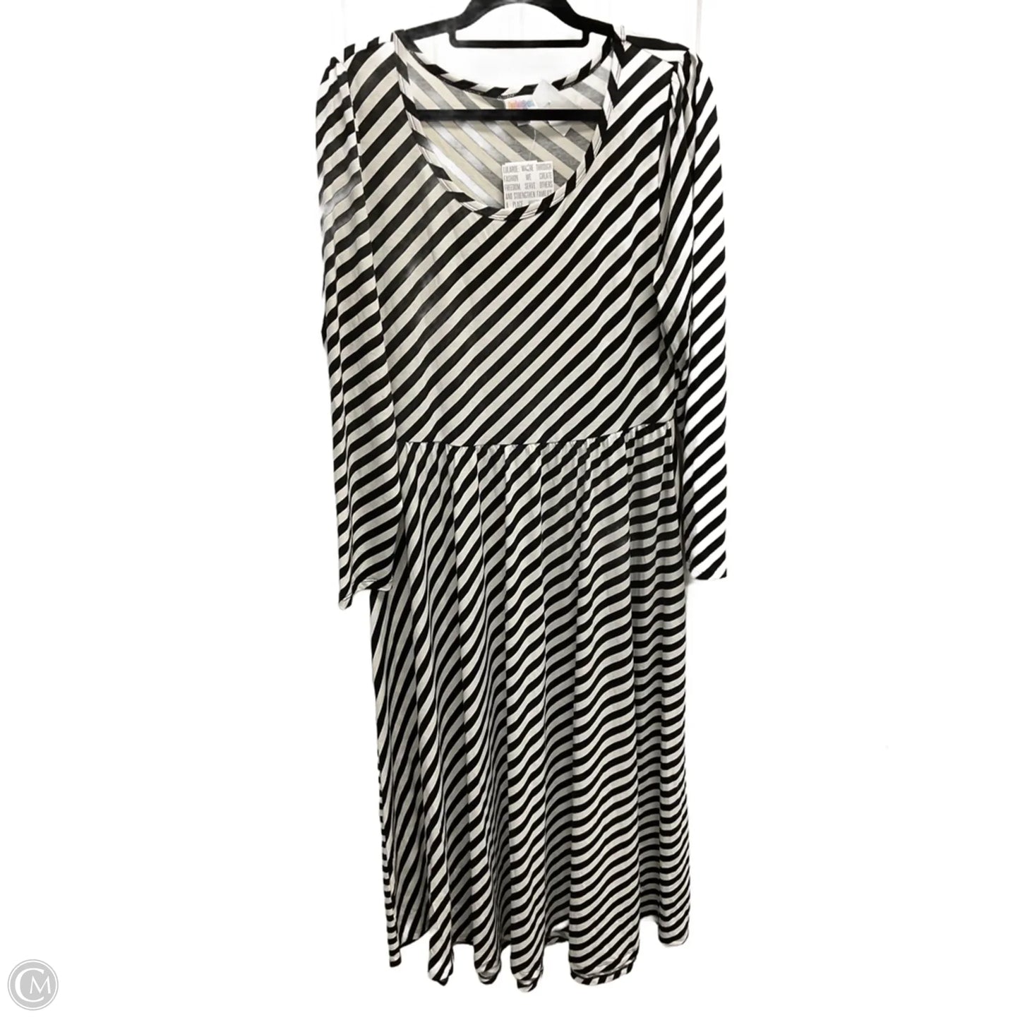 Dress Casual Maxi By Lularoe In Black & White, Size: Xl