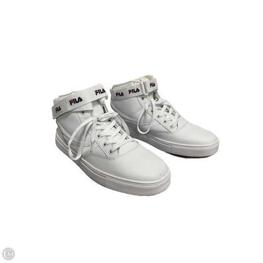 Shoes Athletic By Fila In White, Size: 10