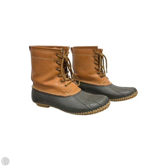 Boots Snow By Clothes Mentor In Brown, Size: 10