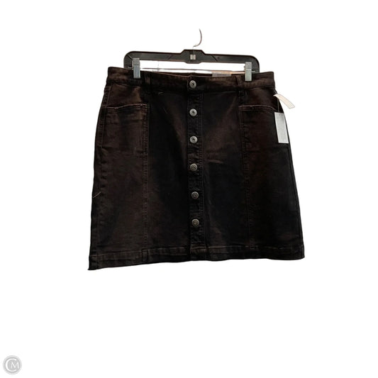 Skirt Mini & Short By Style And Company In Black Denim, Size: 12