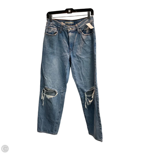 Jeans Straight By Levis In Blue Denim, Size: 2