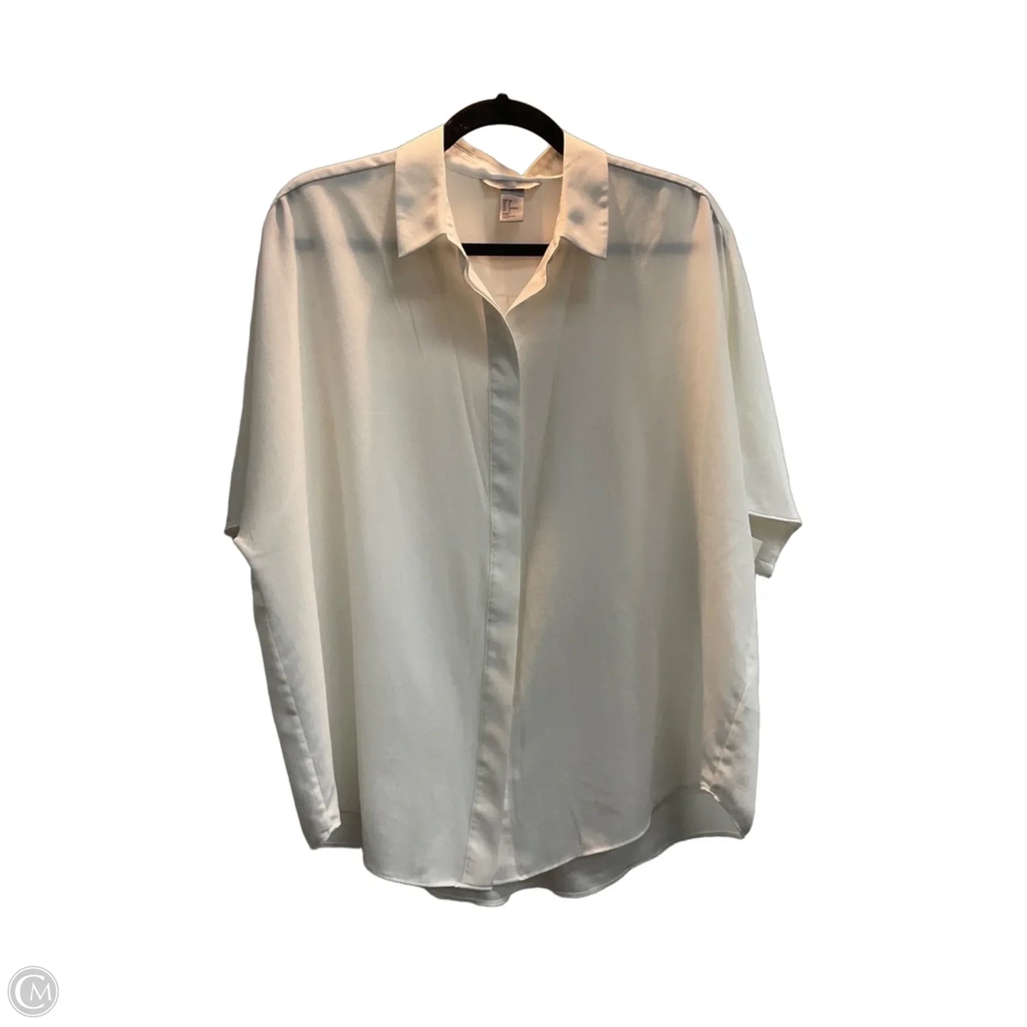 Top Short Sleeve By H&m In White, Size: S