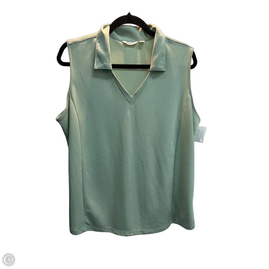 Top Sleeveless By Lady Hagen In Green, Size: Xxl