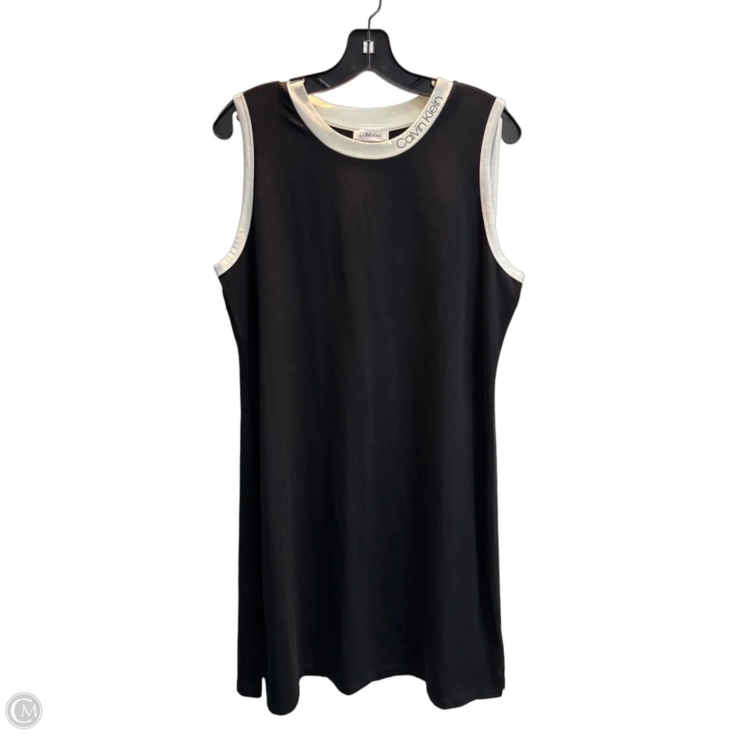Dress Casual Midi By Calvin Klein In Black, Size: L